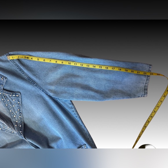 MASS Paris NYC 80’s embellished oversized denim duster - Picture 4 of 7